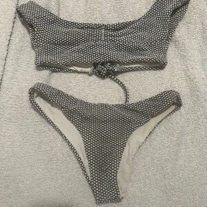 Blue Life Black and White Bikini